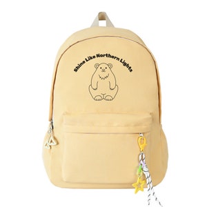 Sac à dos ours polaire, sac aurores boréales, sac à dos personnalisé pour la rentrée des classes, cartable étudiant, sac à dos scolaire, sac à dos étudiant,