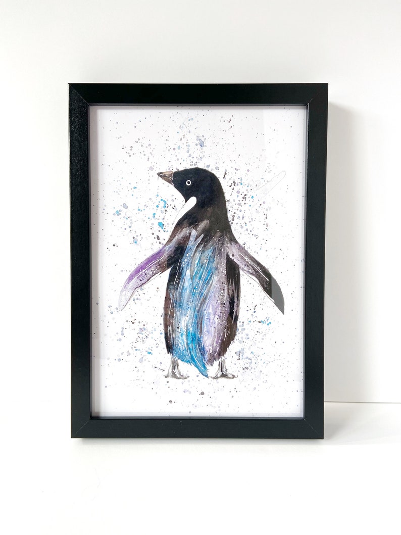 Adélie Penguin Watercolor Painting Print: Sea Life Art - Etsy Australia