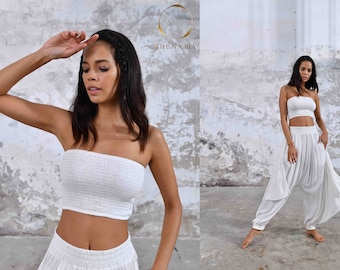 Womens Top • Soft Cropped Body • Bondage Top • Cropped Boho Top • Organic Cotton • Boho • BurningMan • Festival •Burner outfit • Goddess •