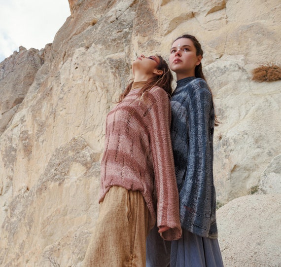 Bamboo Jumper • Knitted Linen Sweater • Summer Jumper • Organic