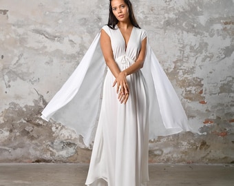 Off White Boho Wedding Dress Minimalist Summer Bridal Gown Fairy Open Sides Maxi Multiway - Etsy Off White Boho Wedding Dress Minimalist Summer Bridal Gown Fairy Open Sides Maxi Multiway - Etsy