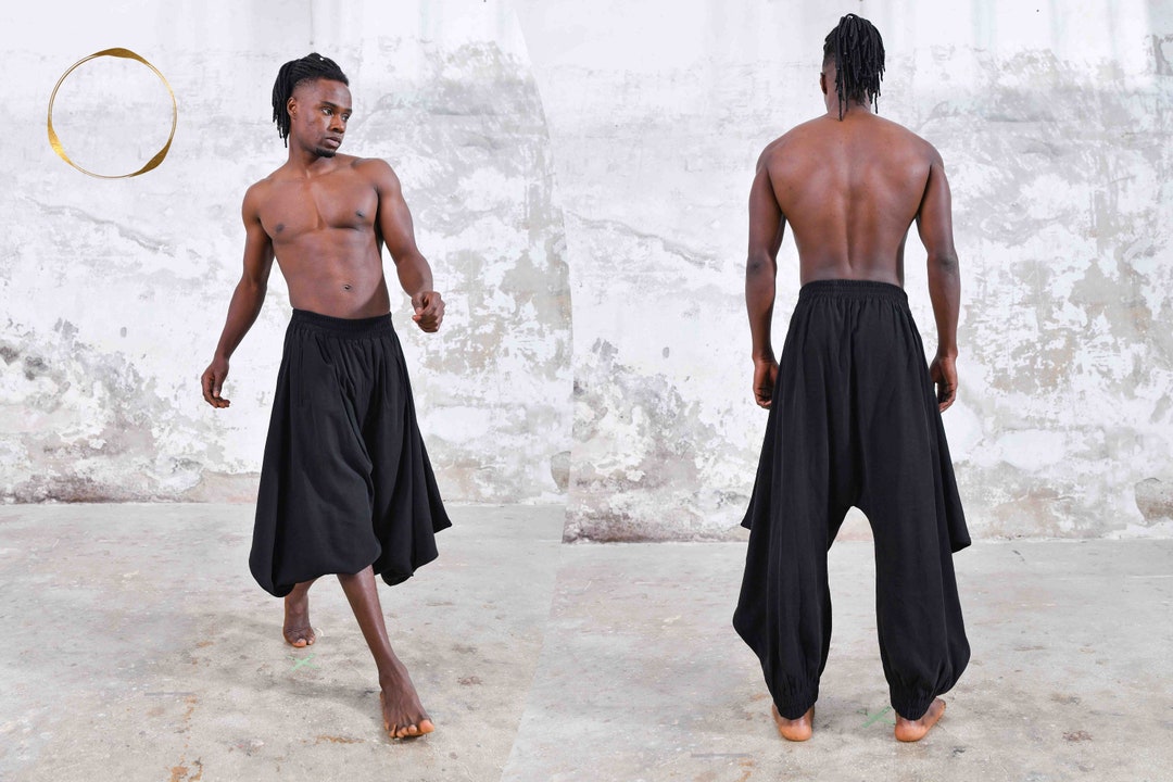 Tencell Loose Pants Trousers Menswear Salwar Warrior - Etsy