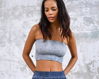 Womens Top • Soft Cropped Body • Bondage Top • Cropped Boho Top • Organic Cotton • Boho • BurningMan • Festival •Burner outfit • Goddess •