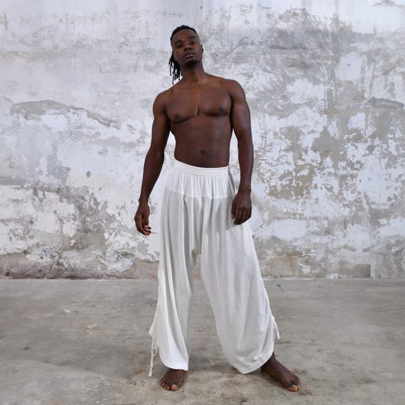 Yoga Pants Mens Baggy Trousers Menswear Salwar Loose Pants Warrior Sustainable Organic Cotton Boho Burningman Festival Etsy Australia