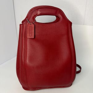 Coach Vintage Drawstring Backpack 9994 Red Made in USA 1996  display picture 1