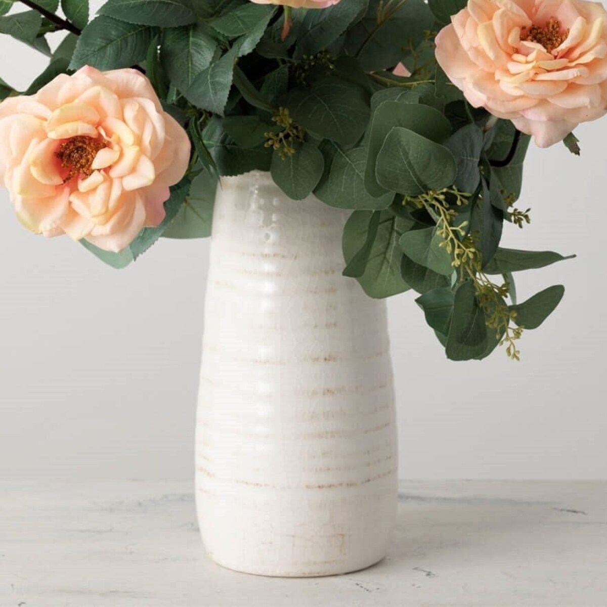 Ceramic Vase 11 1/2 Inch Vase for Flowers Cream White Ceramic Flower Vase Floral Supply Container Shelf Styling Farmhouse Vase - Etsy