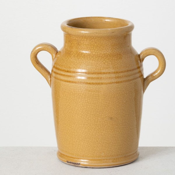 Mustard Yellow Vase Etsy