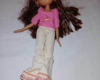 2001 Bratz Fianna Doll Long Brown Hair Vintage Outfit 3 pc shoes