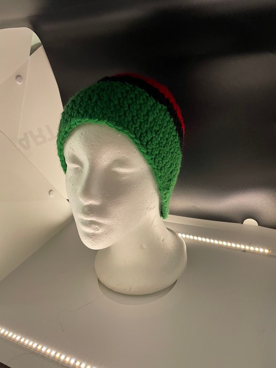 Unisex Red Black Green Beanie | Etsy