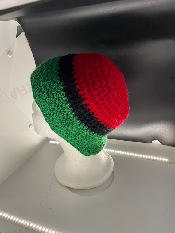 Unisex Red Black Green Beanie | Etsy
