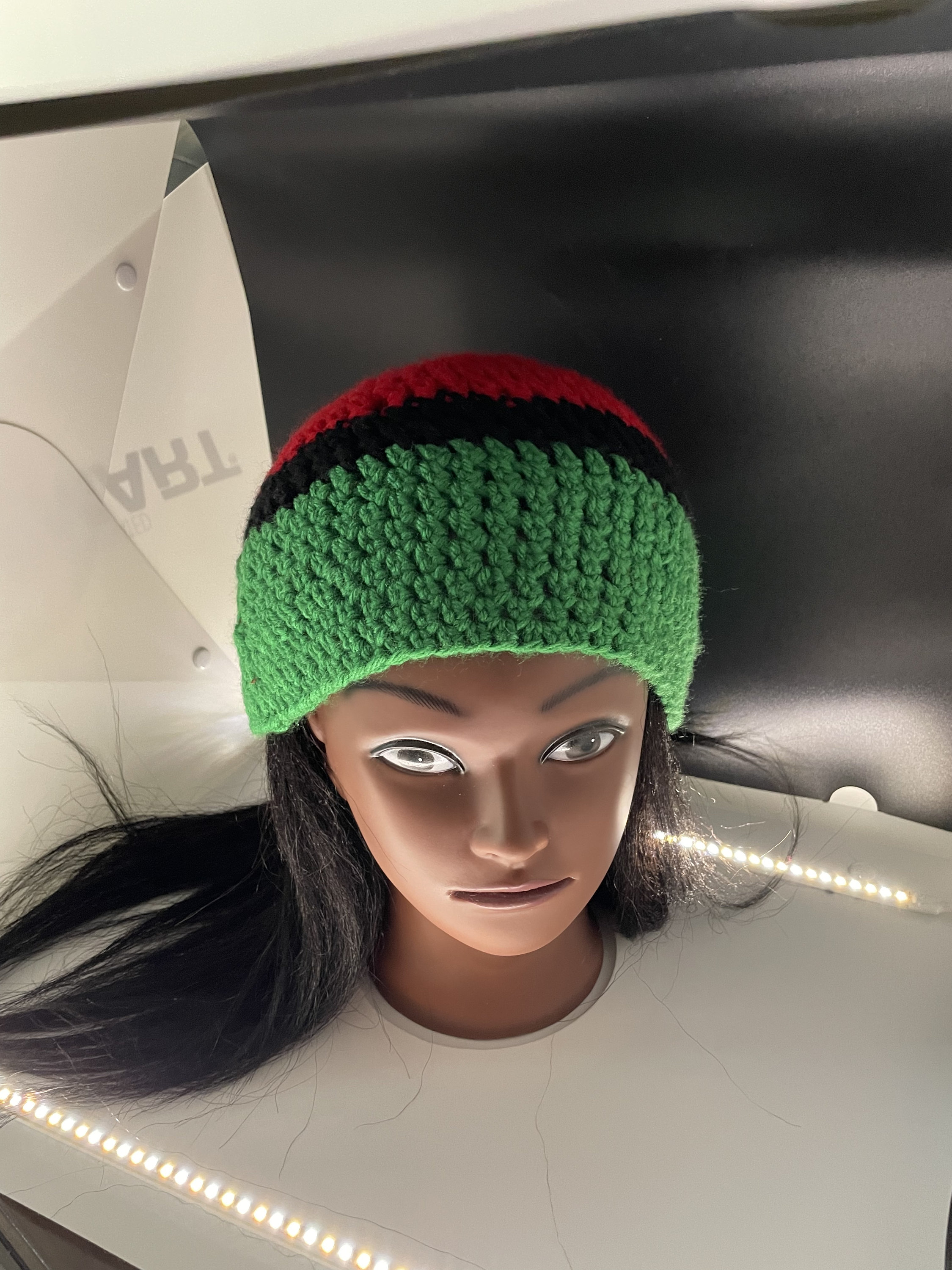 Unisex Red Black Green Beanie | Etsy