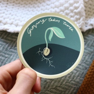 GROWING | GROWTH round sticker / sticker