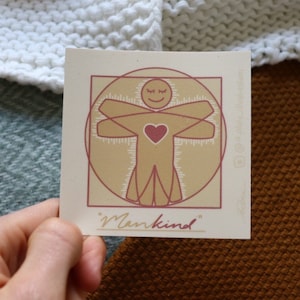 MANKIND | MENSCHHEIT quadratischer Sticker/ Aufkleber