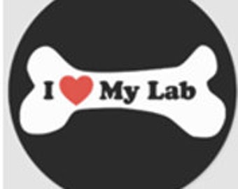 Magnet Me Up I Love My King Charles Dog Bone Magnet Decal, 2x7 In, Vinyl Automotive Magnet