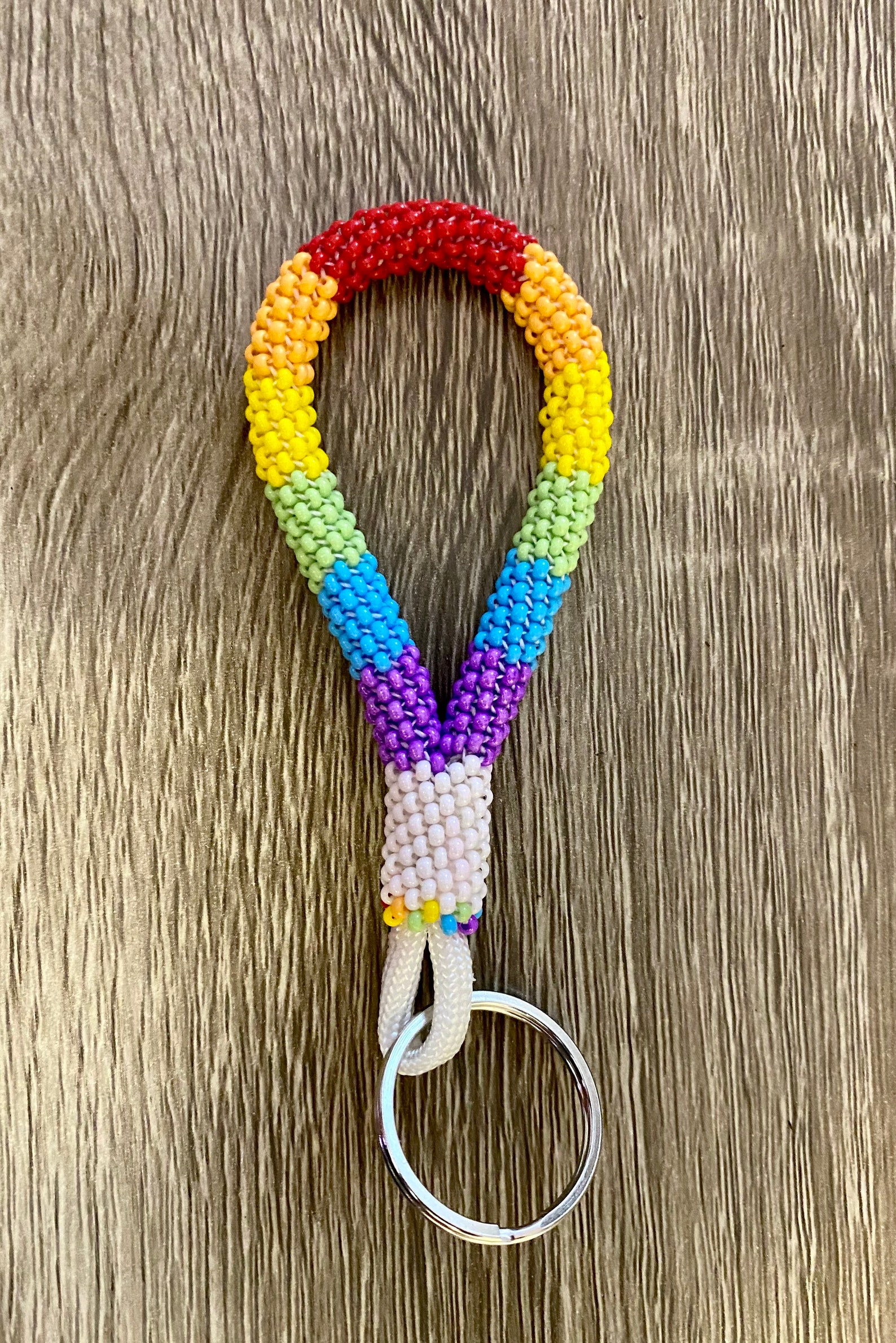 Peyote Stitch Beaded PRIDE Keychain | Etsy