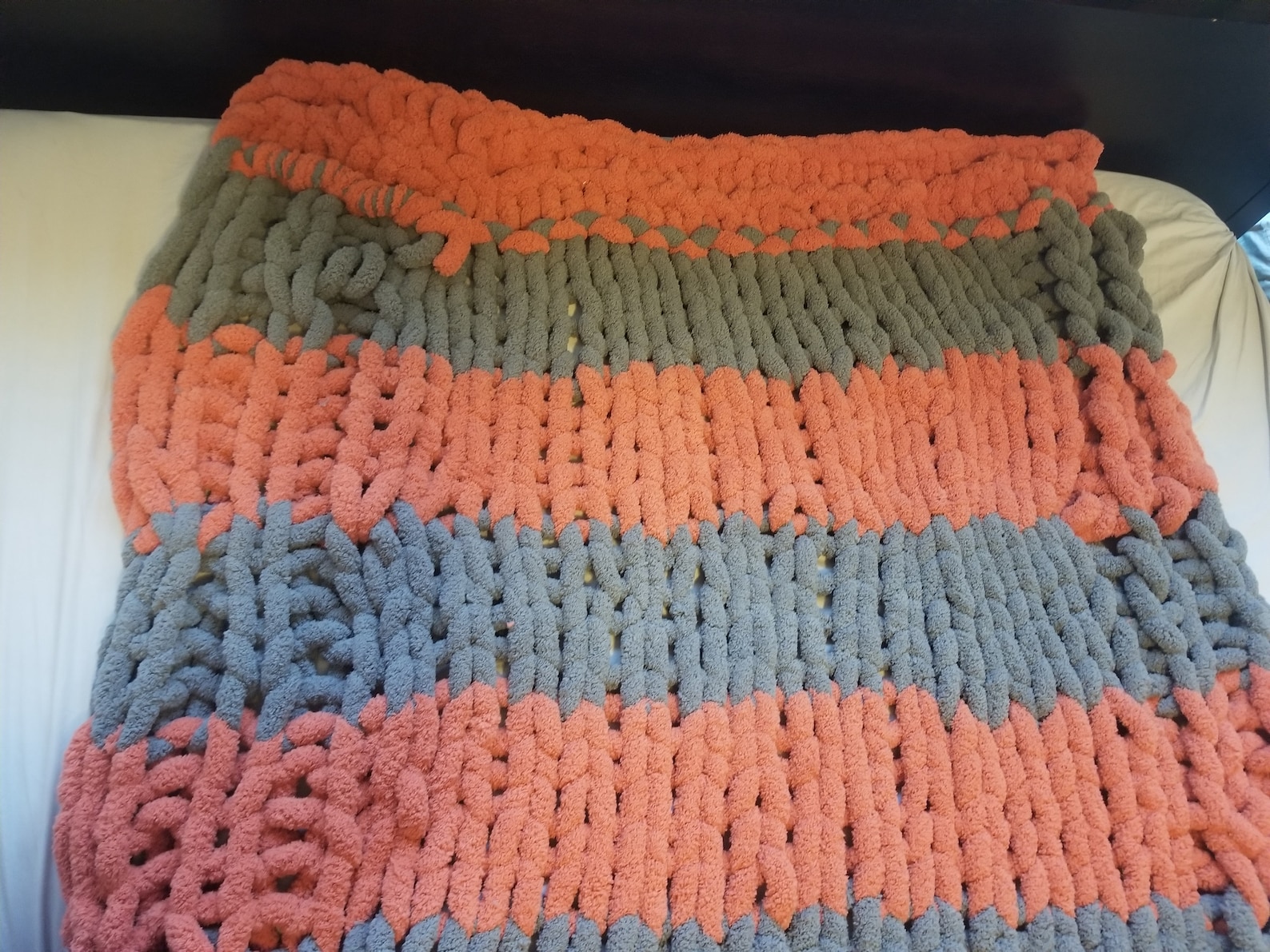 Stockknit Twist Blanket Etsy