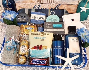 Herren Dad Ehemann Freund Bad & Body Works Ocean Taube Gesicht Body Wash Deodorant Spa Hilfiger Socken Nüsse Ferrero Rocher Schokolade Geschenkkorb