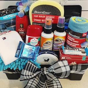 Herren Freund Ehemann Geburtstag Taube Bad Körper Spa Werkzeugkasten Autowäsche Glasreiniger Handtücher Lufterfrischer CK Socken Geschenkkorb Für Ihn Hamper