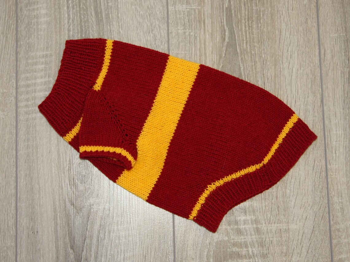 Hand Knitted Cat Sweater Quidditch Wizard School Etsy