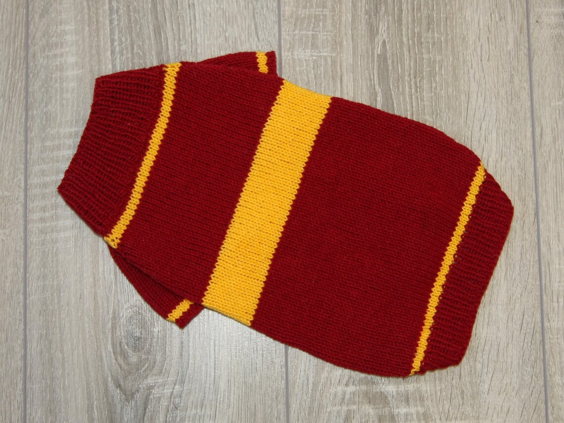 Hand Knitted Cat Sweater Quidditch Wizard School Etsy