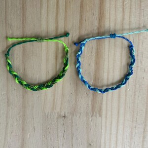 Braided wax string bracelets!