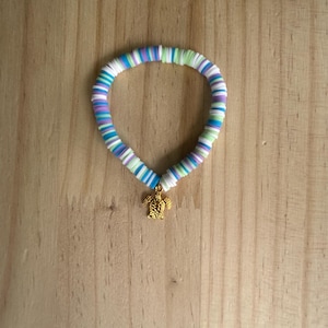 Bay Breeze clay beaded bracelet