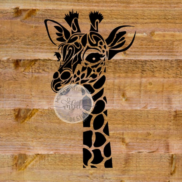 Giraffe Vinyl Decal ~ Animal / Wildlife / Zoo sticker for Tumbler, Glass, Sign, Car Window