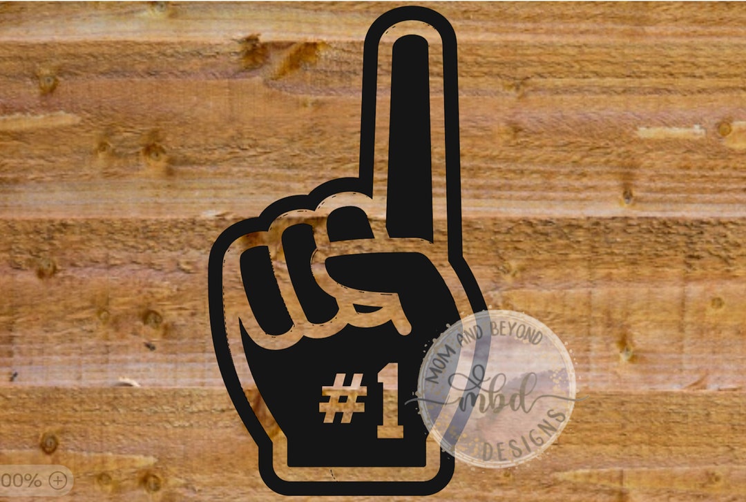 Foam Finger With Custom Number Vinyl Decal / Sports Fan Etsy