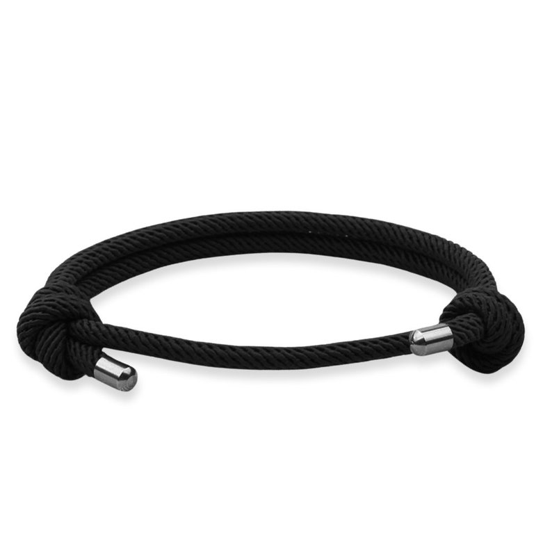 Minimalist Black Rope Bracelet Black Jewelry for Men Gift - Etsy