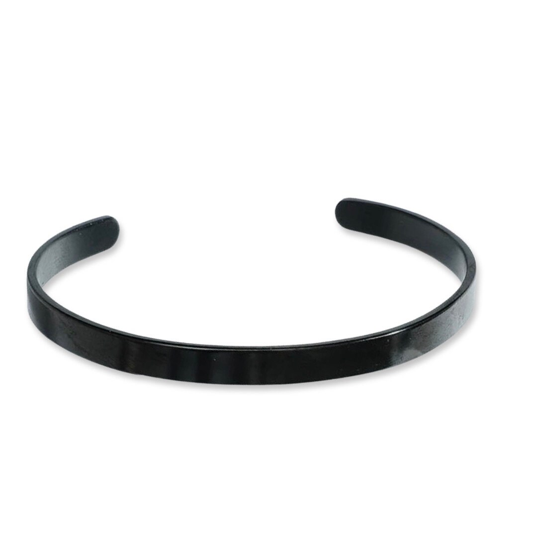 Black Bracelet for Men Stainless Steel Cuff Bracelet for Etsy Australia