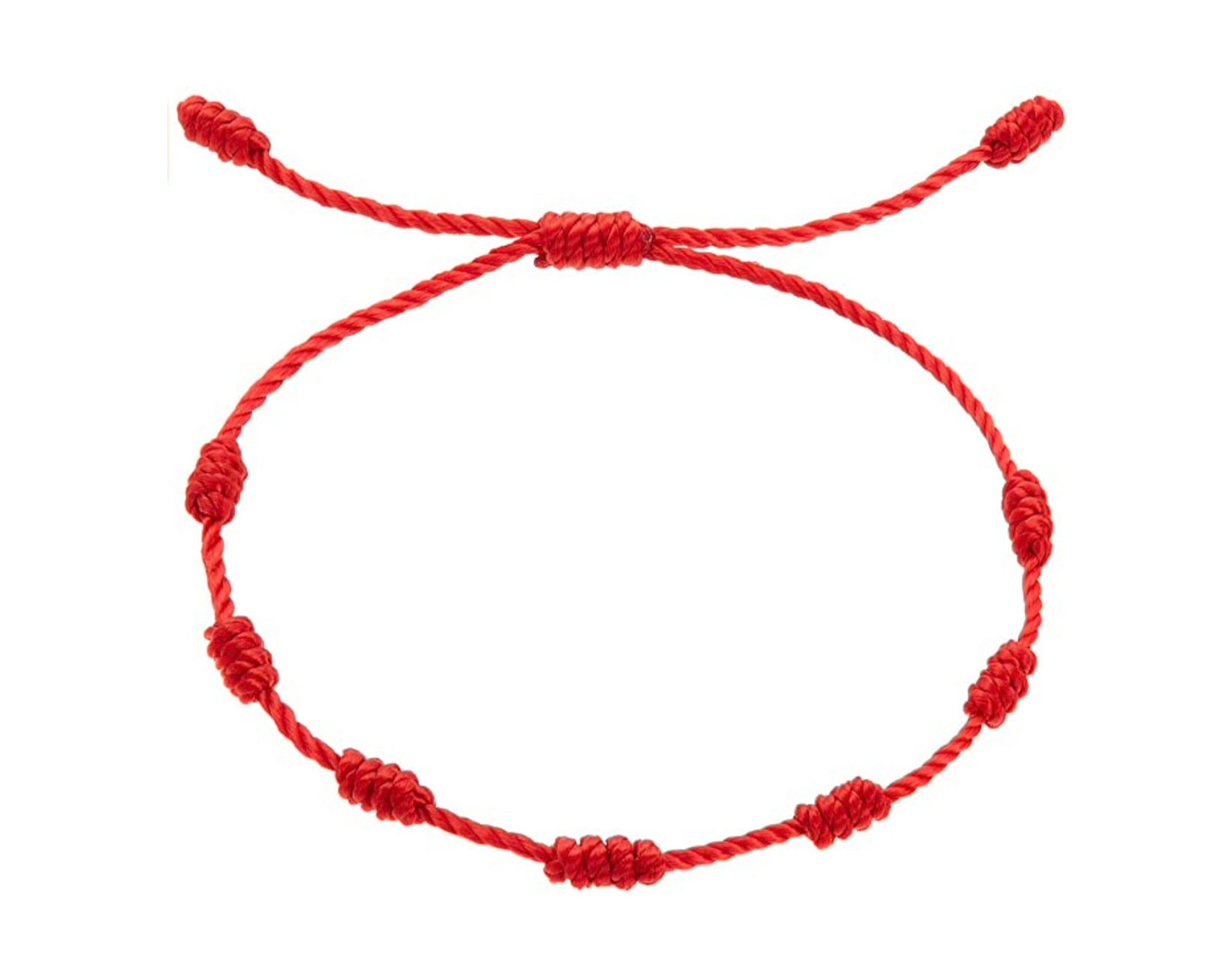 String Bracelets Red Bracelet Red Cord Bracelet Adjustable Etsy
