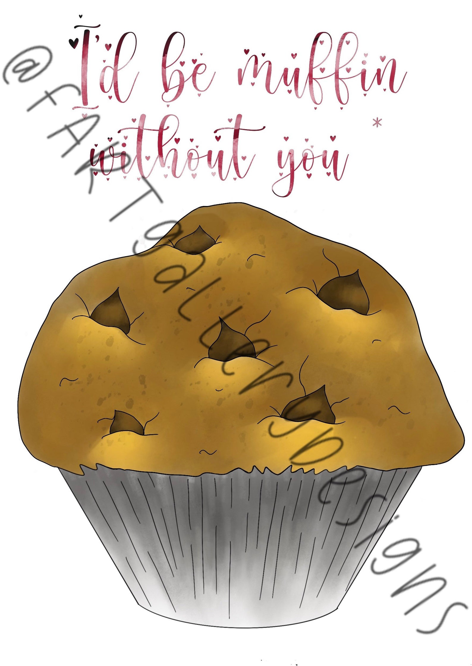 Muffin Card Etsy