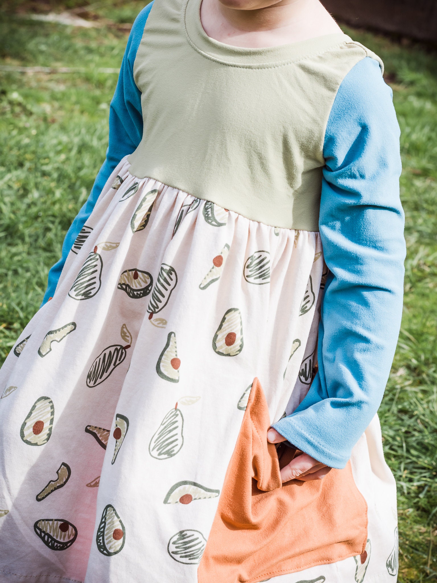 Avocado knit dress Multi color knit dress Girls knit dress Etsy