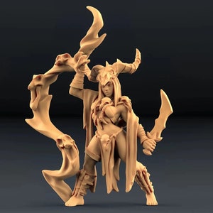 Female Witch | 3D Printed Resin Miniature | 28mm 32mm 100mm | Fantasy Character | for DnD & Tabletop RPG