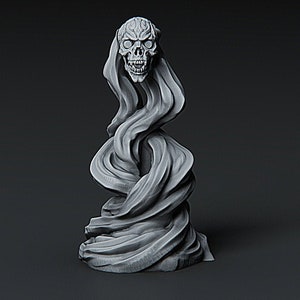 Skull Demi Lich | 3D Printed Resin Miniature | 28mm 32mm 100mm | Fantasy Character | for DnD & Tabletop RPG