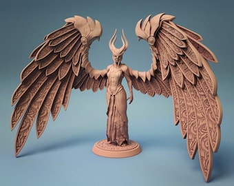 Female Celestial Angel | 3D Printed Resin Miniature | 28mm 32mm 100mm | Fantasy Character | for DnD & Tabletop RPG