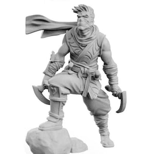 Rogue Assassin Kotaro | Outstanding 3D Printed Fantasy Tabletop Miniatures 28mm 32mm up to 100mm | Dungeons and Dragons DnD D&D