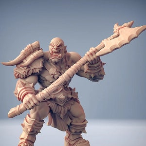 Orc Grunt Warrior | Outstanding 3D Printed Fantasy Tabletop Miniatures 28mm 32mm up to 100mm | Dungeons and Dragons DnD D&D