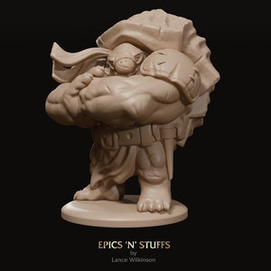 Turtle TMNT Rappyfel | 3D Printed Resin Miniature | 28mm 32mm 100mm | Fantasy Character | for DnD & Tabletop RPG
