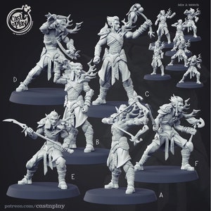 Royal Elf Warrior | Outstanding 3D Printed Fantasy Tabletop Miniatures 28mm 32mm up to 100mm | Dungeons and Dragons DnD D&D