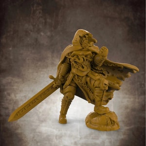 Skull Armor Paladin Knight | Outstanding 3D Printed Fantasy Tabletop Miniatures 28mm 32mm up to 100mm | Dungeons and Dragons DnD D&D