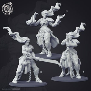 Female Fiery Giant  | Outstanding 3D Printed Fantasy Tabletop Miniatures 28mm 32mm up to 100mm | Dungeons and Dragons DnD D&D