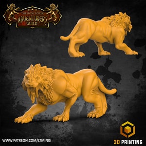 Mufasa Lion King companion Mount   | Outstanding 3D Printed Fantasy Tabletop Miniatures 28mm 32mm | Dungeons and Dragons DnD D&D