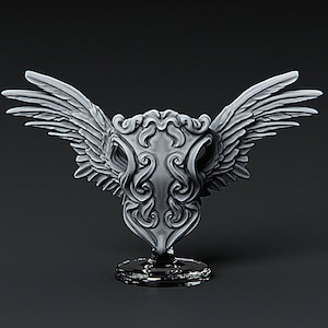 Winged Shield Archon | Outstanding 3D Printed Fantasy Tabletop Miniatures 28mm 32mm up to 100mm | Dungeons and Dragons DnD D&D