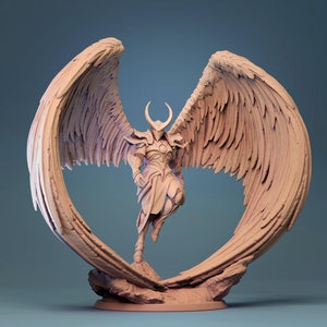 Sol Der Geschützte Erzengel | 3D Gedruckte Harz Miniatur | 28mm 32mm 100mm | Fantasy Charakter | für DnD & Tabletop RPG