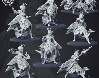 Pixie Faeries  | 3D Printed Resin Miniature | 28mm 32mm 100mm | Fantasy Character | for DnD & Tabletop RPG