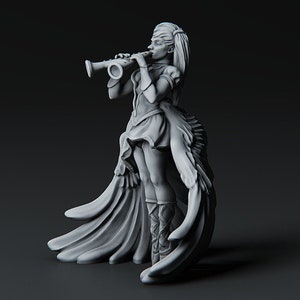 Girl Angel Bard  | Outstanding 3D Printed Fantasy Tabletop Miniatures 28mm 32mm up to 100mm | Dungeons and Dragons DnD D&D
