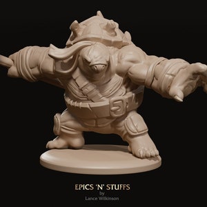 Turtle TMNT Dannyfellow | 3D Printed Resin Miniature | 28mm 32mm 100mm | Fantasy Character | for DnD & Tabletop RPG