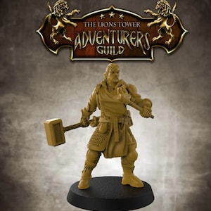 Paladin Knight | 3D Printed Resin Miniature | 28mm 32mm 100mm | Fantasy Character | for DnD & Tabletop RPG