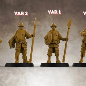 Soldiers Knight Guard Watchman | 3D Printed Resin Miniature | 28mm 32mm 100mm | Fantasy Character | for DnD & Tabletop RPG